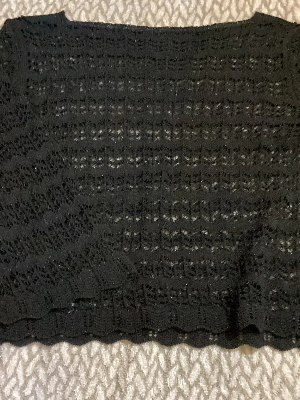 Zara Black Crochet Top